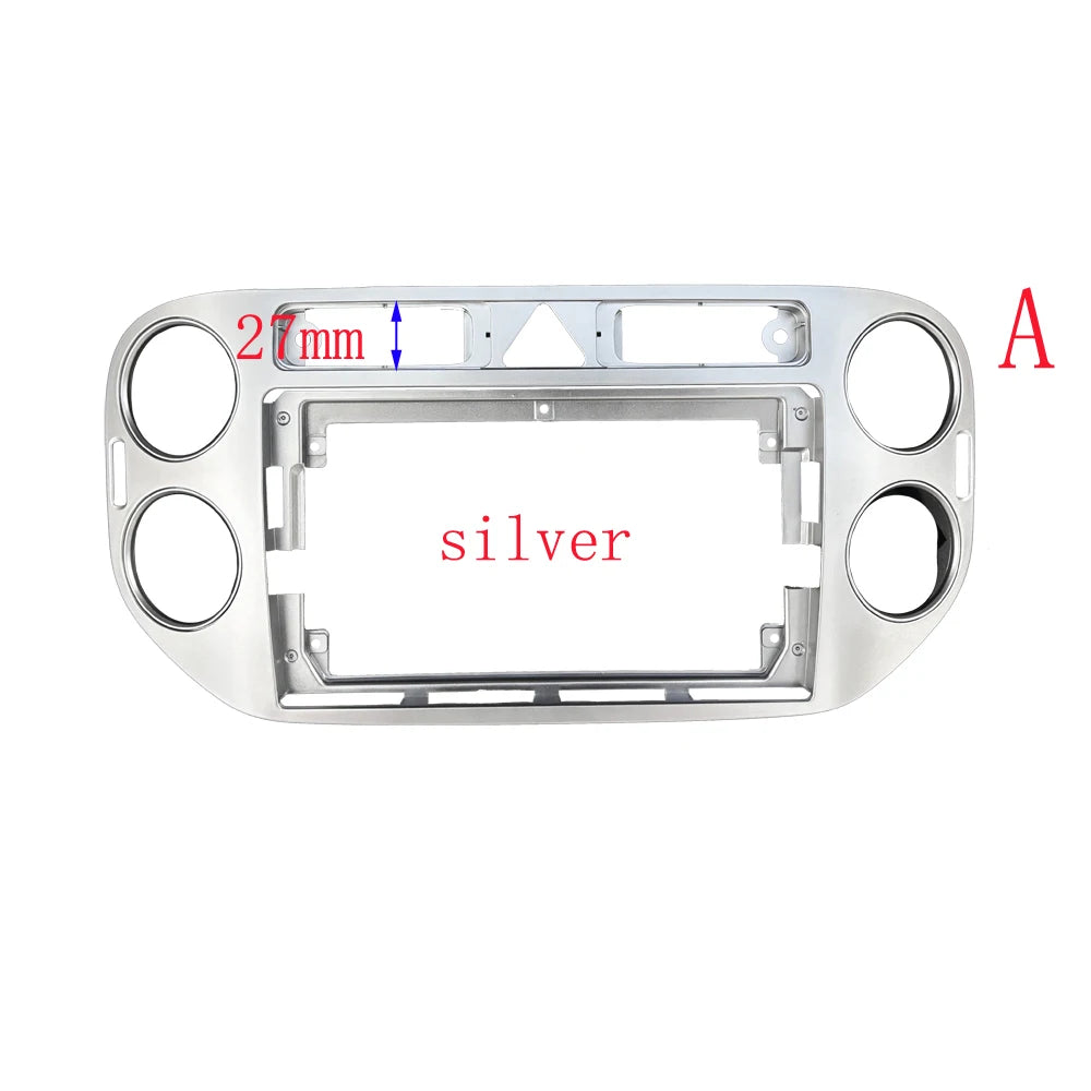 HAOCHEN Car Accessory Double Din 9 Inch Audio Plastic Fascia Gps Mp4 Radio Panel Frame for VW Tiguan 2010+ Dashboard Kit sayaragear