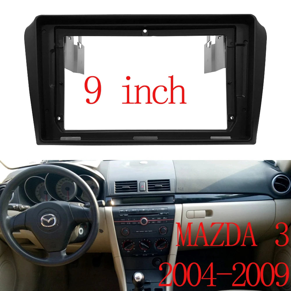 Car radio Fascias Panel For MAZDA 3 AXELA 2004-2009 9 inch Frame Audio Installation Dash Fitting Panel Kit Big Screen 2 Din sayaragear