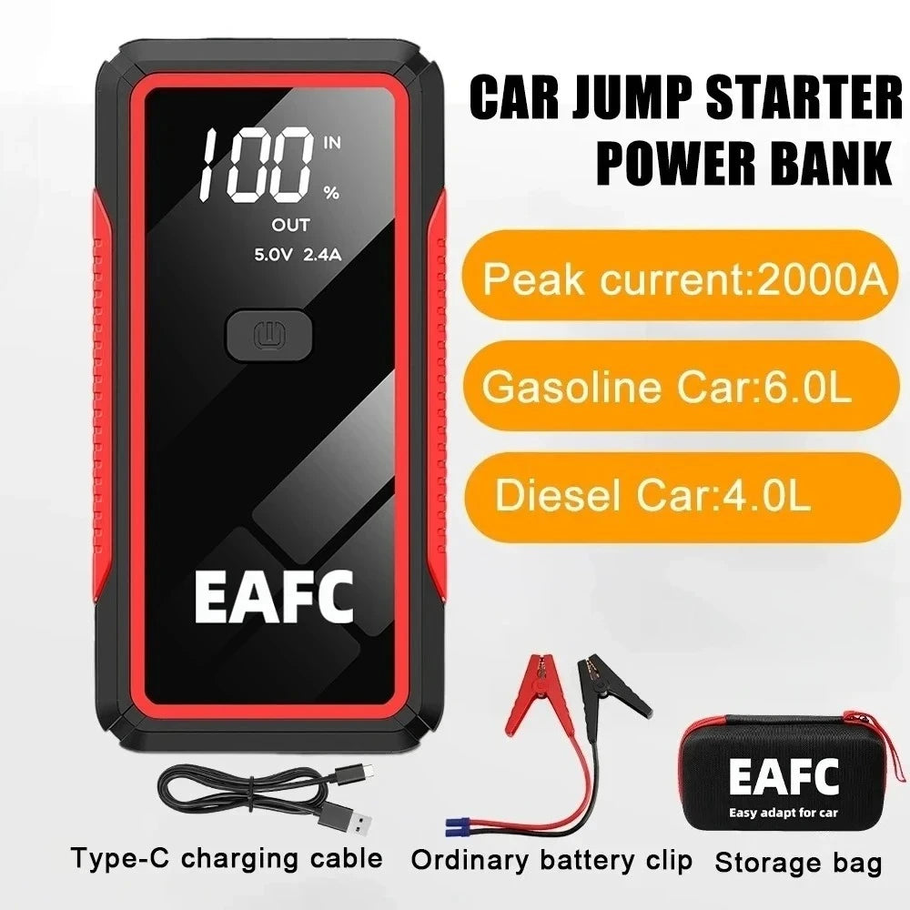 Hot 2000/1200/1000A Car Jump Starter Car Battery Starters Portable Power Bank 12V Starting Device Booster For Petrol Diesel Car sayaragear