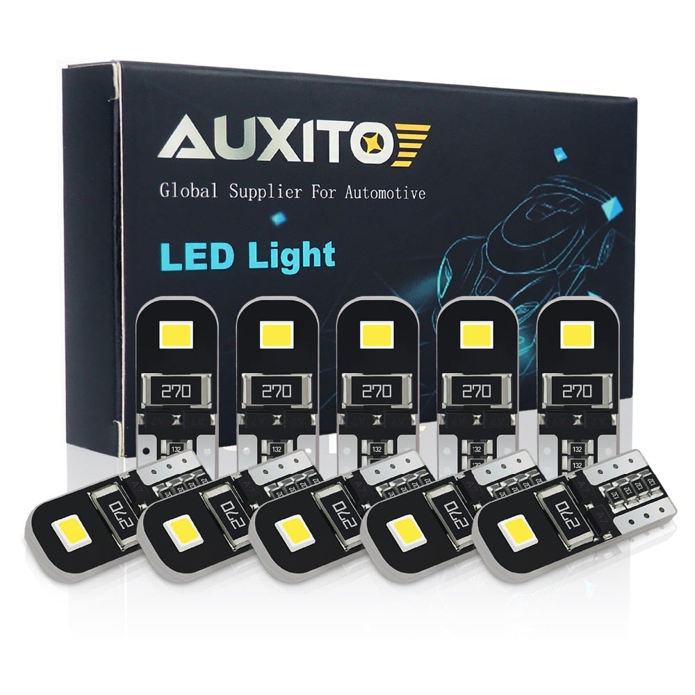 10Pcs W5W T10 LED Canbus Light Bulbs for Audi BMW VW Mercedes Car Interior Dome Light Trunk Lamp Parking Lights Error Free 12V eprolo
