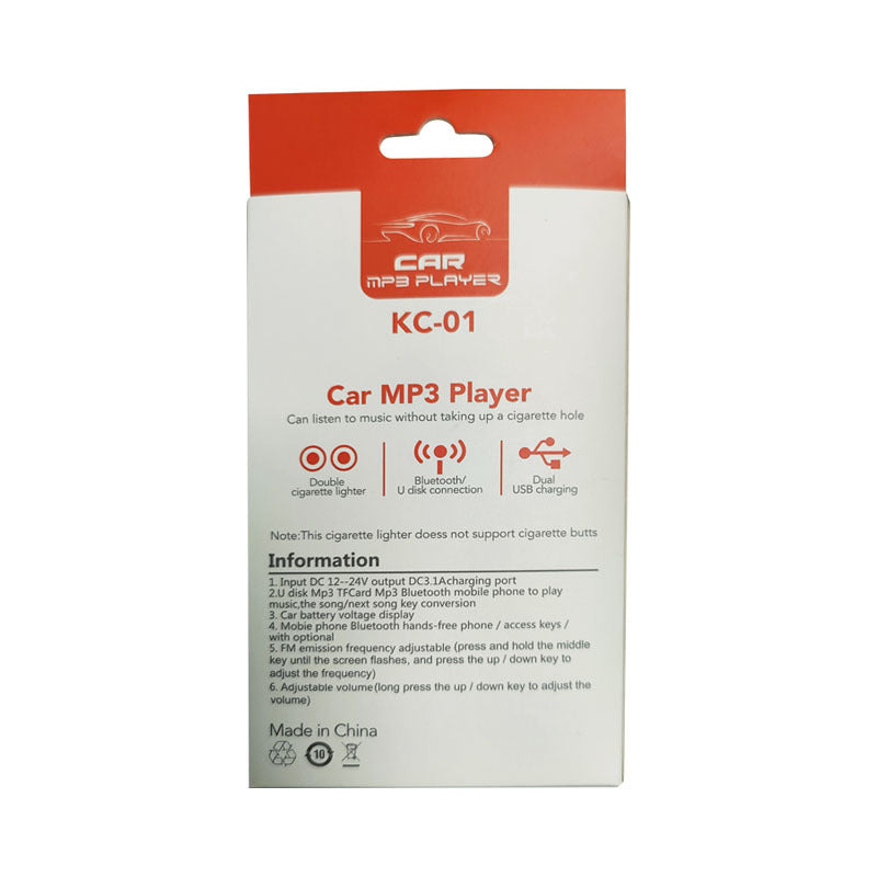 KC-01 car charger with one to two USB ports intelligent digital display QC3.0 fast charging multifunctional car cigarette lighter eprolo