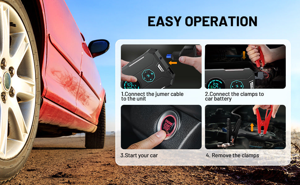 Car mounted tire inflator emergency start power supply Jump Starter eprolo
