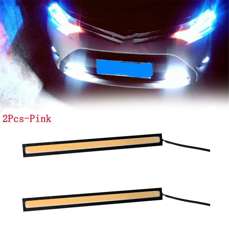 4/2Pcs 17CM Universal Car COB LED Strip Car Running Fog Lamp Driving Strip Light Waterproof 10-16V Flexible Led Strip Accessorie eprolo