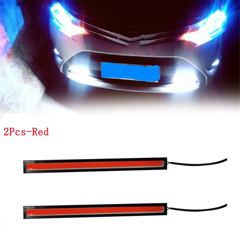 4/2Pcs 17CM Universal Car COB LED Strip Car Running Fog Lamp Driving Strip Light Waterproof 10-16V Flexible Led Strip Accessorie eprolo
