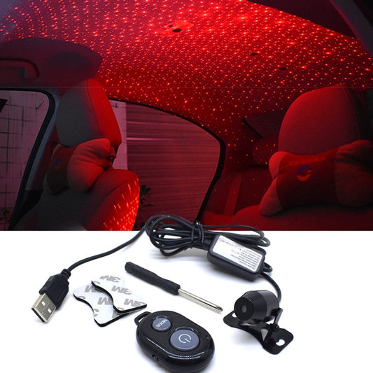 Light Projector Car Decoration Light USB LED Starry Sky Star DJ RGB Laser Projector Music Sound Remote Control Auto Car Styling eprolo