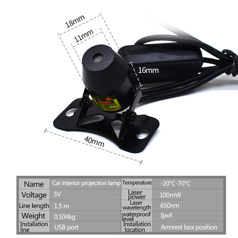 Light Projector Car Decoration Light USB LED Starry Sky Star DJ RGB Laser Projector Music Sound Remote Control Auto Car Styling eprolo
