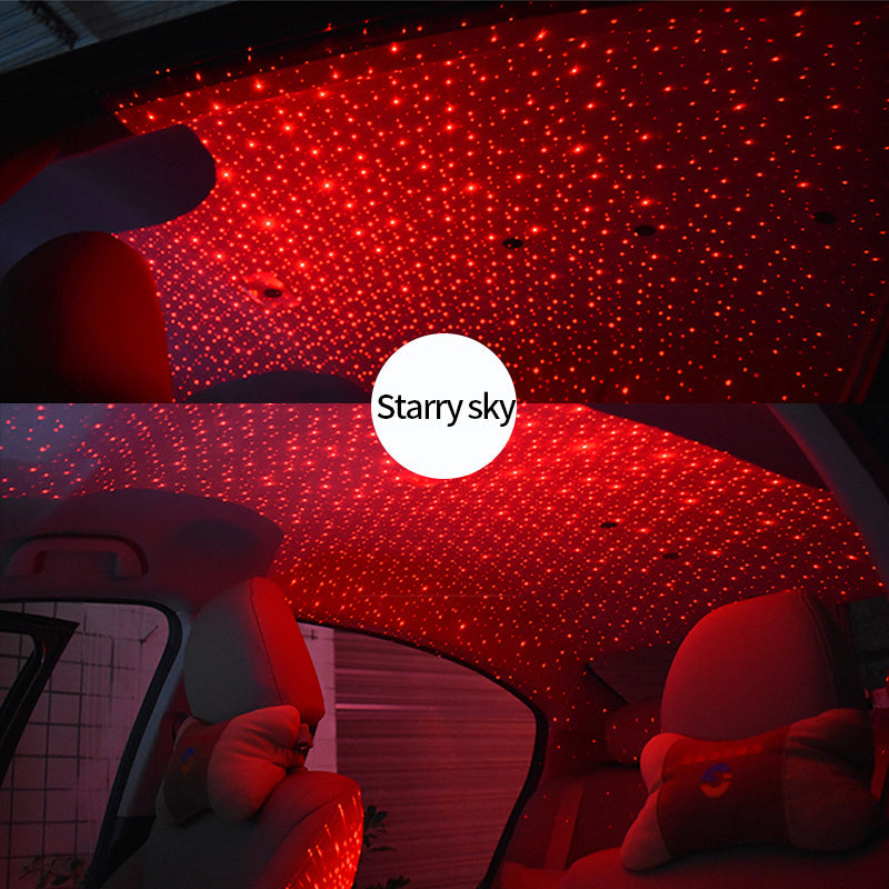 Light Projector Car Decoration Light USB LED Starry Sky Star DJ RGB Laser Projector Music Sound Remote Control Auto Car Styling eprolo