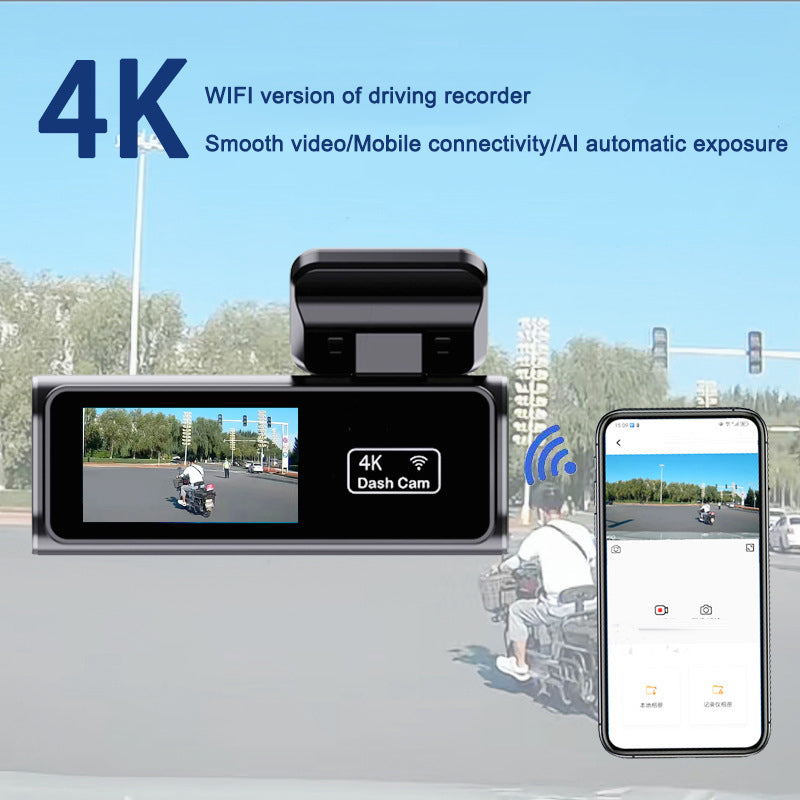 Mobile Internet WIFI version CAR DVR 1.97 inch driving recorder 4K high-definition dual recording parking eprolo