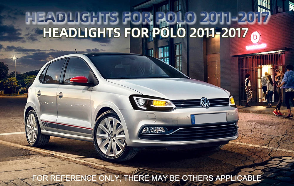 VLAND Car Styling for VW Polo Headlights 2011-2018 Vento LED Headlight New Polo Design DRL Head Lamp Bi Xenon Beam Accessories sayaragear