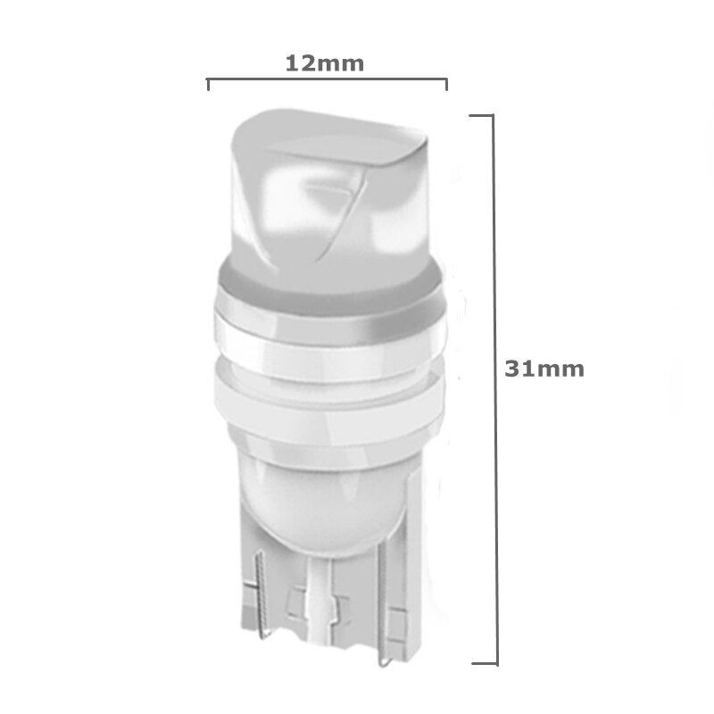 10Pcs T10 W5W Ceramic 3D LED Waterproof Wedge Licence Plate Lights WY5W Turn Side Lamp Car Reading Dome Light Auto Parking Bulb eprolo