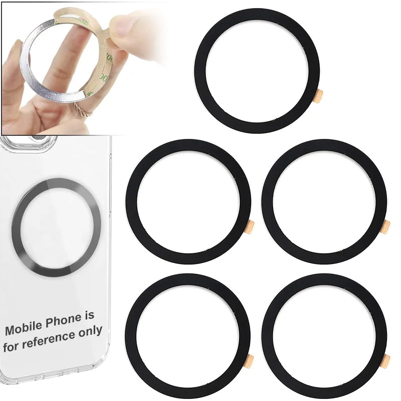 Alloy Magnetic Car Phone Holder Vacuum Suction Mount with 3 Rings 360 Rotation for Car Windshield Dashboard for iPhone Samsung sayaragear