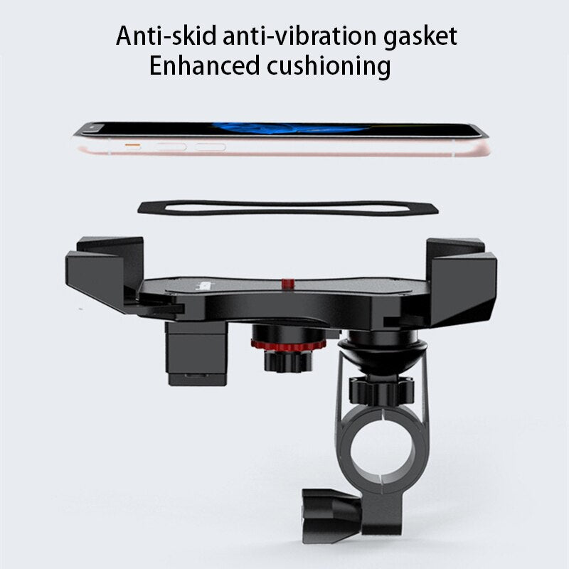 Motorcycle Handlebar Bike Mobile Cell Phone Mount Holder Support Bicycle Phone Stand For 4-6.5 inches For Samsung Huawe Xiaomi eprolo