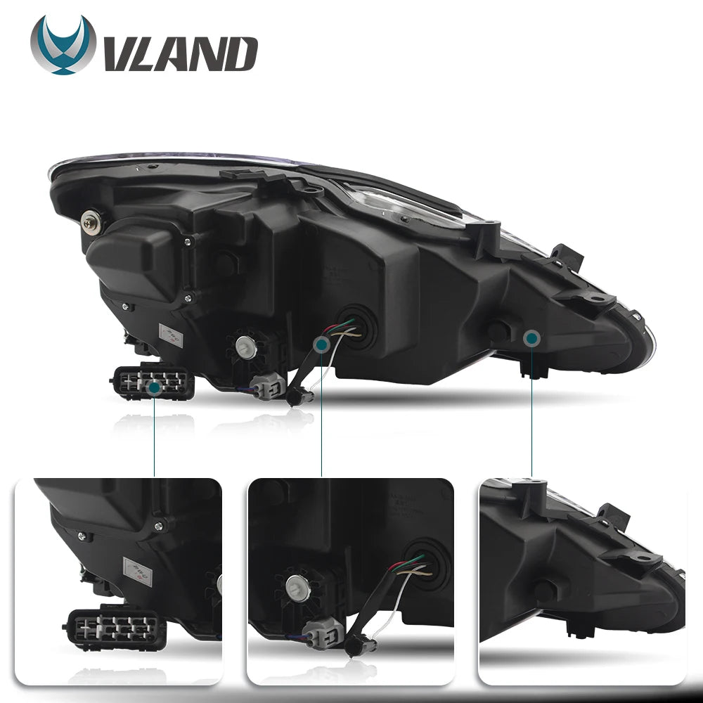 VLAND Headlamp Car Assembly For LEXUS  IS250 Headlight IS350 IS300 2006-2012 IS220d/IS F Clear Lamplight With Moving Turn Signal sayaragear