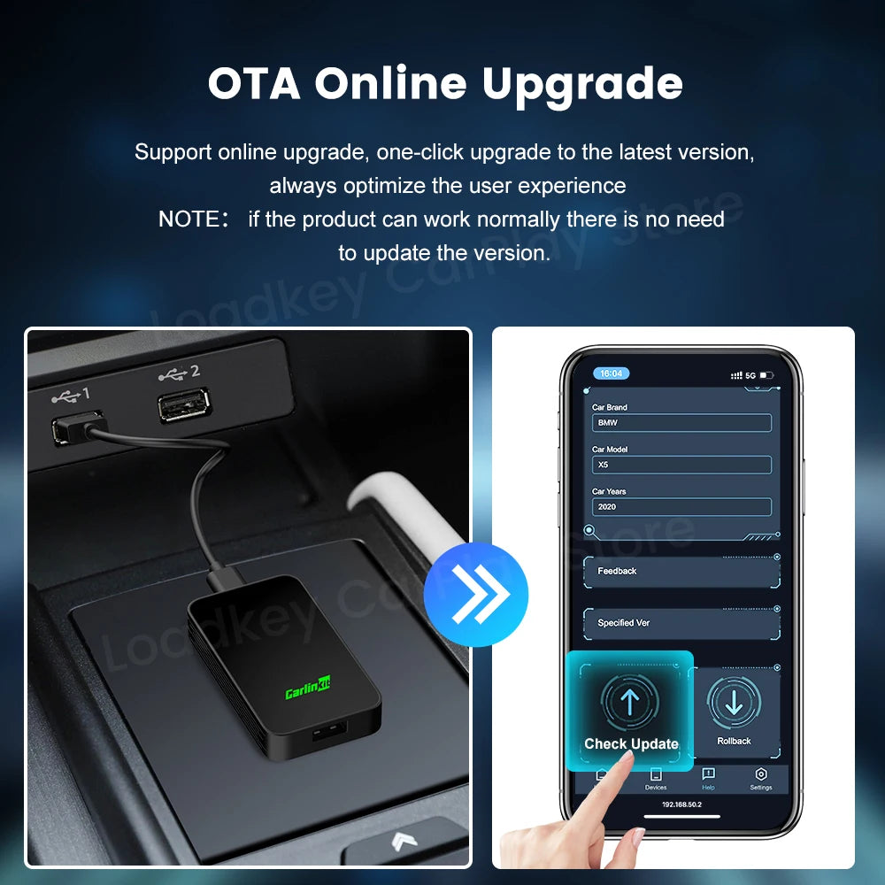 CarlinKit 5.0 & CarlinKit 4.0 Wireless CarPlay Android Auto Waze Music Spotify Auto For Audi Golf Peugeot Mazda KIA Mercedes MG sayaragear