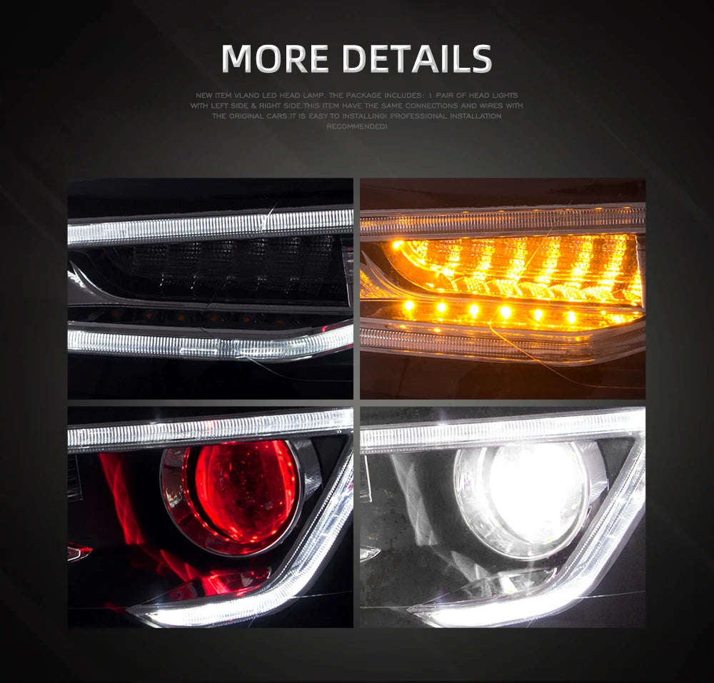 VLAND Car Styling for VW Polo Headlights 2011-2018 Vento LED Headlight New Polo Design DRL Head Lamp Bi Xenon Beam Accessories sayaragear