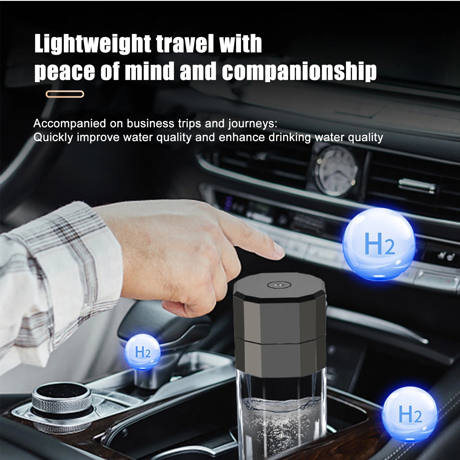 H60  6000PPB  Intelligent Hydrogen Rich Water Cup Portable Water Electrolysis Hydrogen Cup Leak-Proof Mug Healthy Drinking Cup eprolo