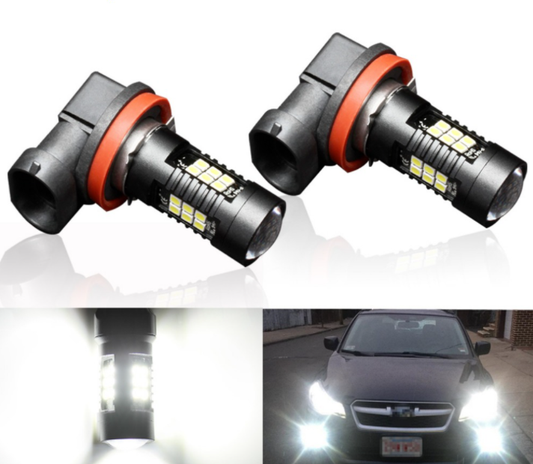 2Pcs H8 H11 Led HB4 9006 HB3 9005 Fog Lights Bulb 3030SMD 1200LM 6000K White Car Driving Running Lamp Auto Leds Light 12V 24V eprolo