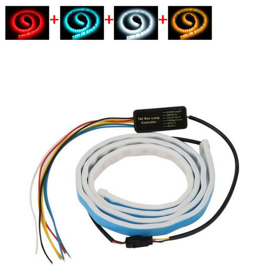 Promotion! 1.2m 12V Car Four Colors Flow Type 36 LED Car Tailgate Strip Waterproof Brake Driving Turn Signal Light eprolo