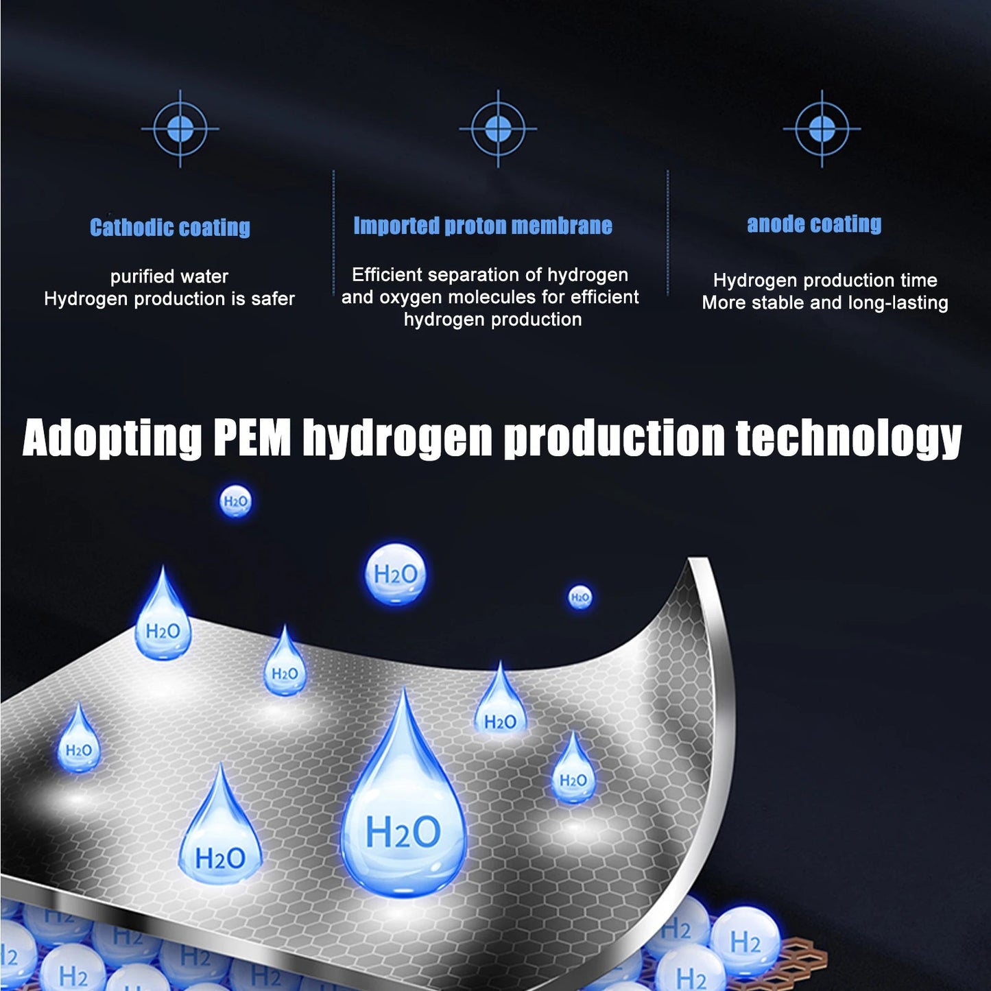 H60  6000PPB  Intelligent Hydrogen Rich Water Cup Portable Water Electrolysis Hydrogen Cup Leak-Proof Mug Healthy Drinking Cup eprolo