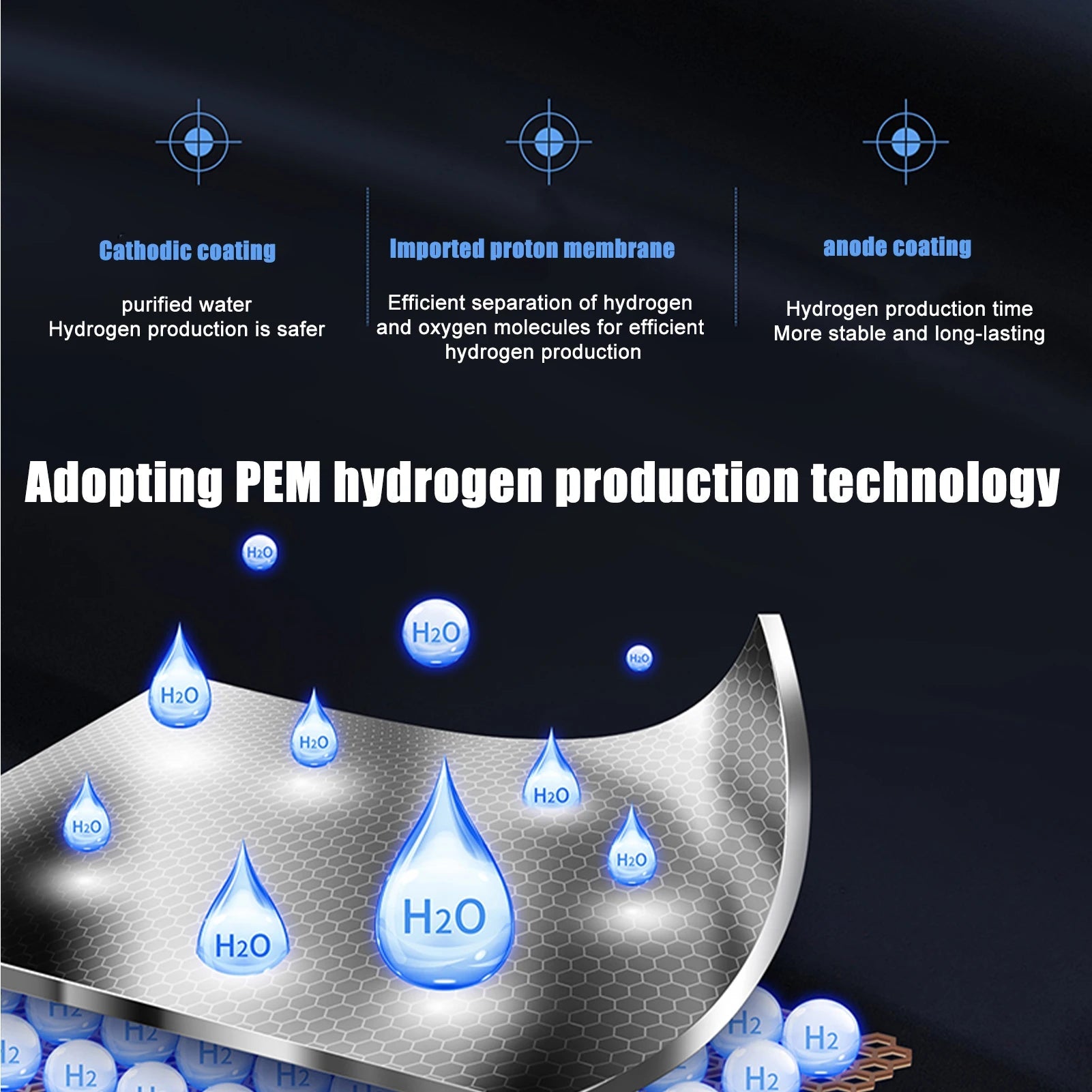 H60  6000PPB  Intelligent Hydrogen Rich Water Cup Portable Water Electrolysis Hydrogen Cup Leak-Proof Mug Healthy Drinking Cup eprolo