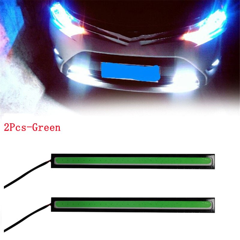 4/2Pcs 17CM Universal Car COB LED Strip Car Running Fog Lamp Driving Strip Light Waterproof 10-16V Flexible Led Strip Accessorie eprolo