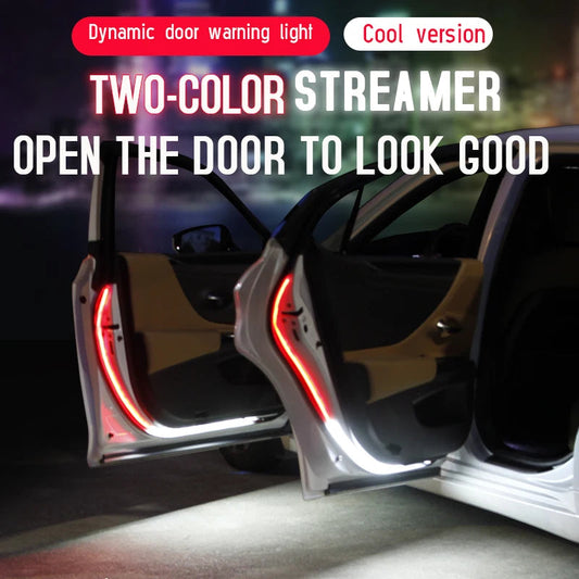 Led Car Door Warning Lights 120cm Anti-collision Strobe Flashing Safety Lamp Streamer Decorative Atmosphere Ambient Light 12V eprolo