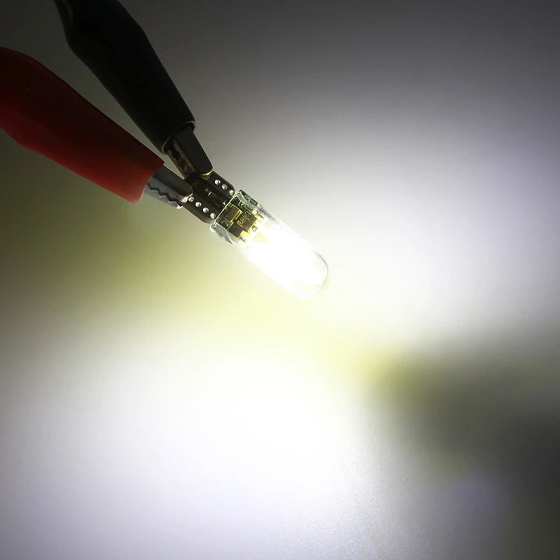 2pcs T10 LED W5W Cob Glass Car Light Bulb 194 168 LED Automobiles Interior Light Dome Reading Lamp License Plate Clearance Light sayaragear