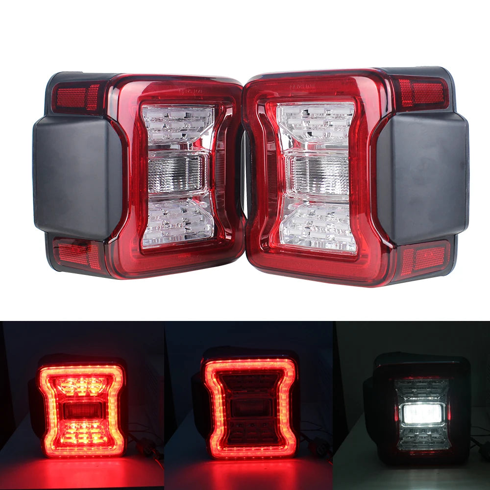 for Jeep Wrangler JK 2007-2018 LED Tail Light Taillight Assembly Rear Lamps Brake Reverse Light Daytime Running Lights sayaragear