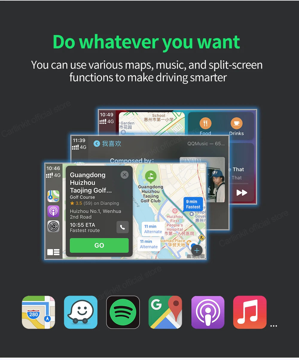 Carlinkit Wireless CarPlay Activator & Android Auto Wired USB Dongle AI Box for Android Radio Unit Bluetooth Charger Mirrorlink sayaragear