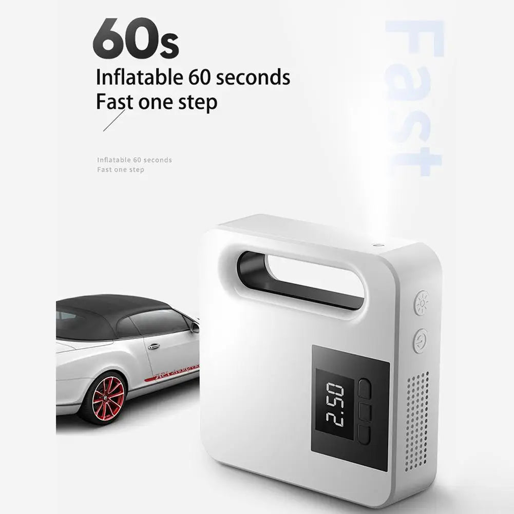 12V Mini Car Air Compressor Tire Inflatable Air Pump Portable Inflator Pump Electric Intelligent Car Tire Inflator eprolo