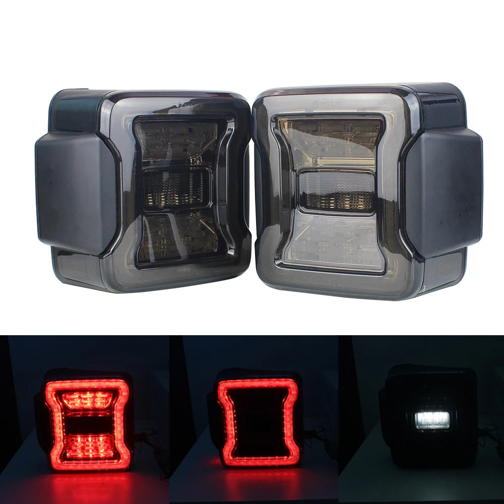 for Jeep Wrangler JK 2007-2018 LED Tail Light Taillight Assembly Rear Lamps Brake Reverse Light Daytime Running Lights sayaragear