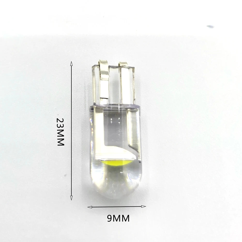 10x 2021 Newest W5W Led T10 Car Light COB Glass 6000K White Auto Automobiles License Plate Lamp Dome Read DRL Bulb Style 12V sayaragear