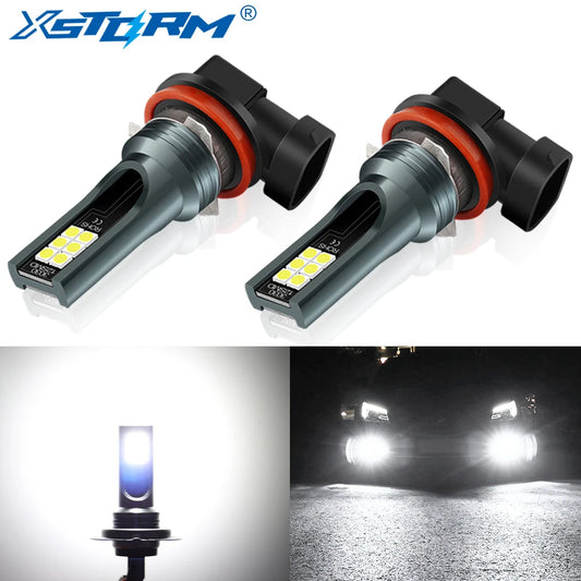 2Pcs H8 H11 LED Bulb H16 JP 9005 HB3 9006 HB4 Led Lamp Super Bright Car Fog Lights Day Driving Running Light 12V 6000K White sayaragear