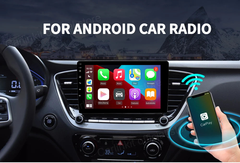 Carlinkit Wireless CarPlay Activator & Android Auto Wired USB Dongle AI Box for Android Radio Unit Bluetooth Charger Mirrorlink sayaragear