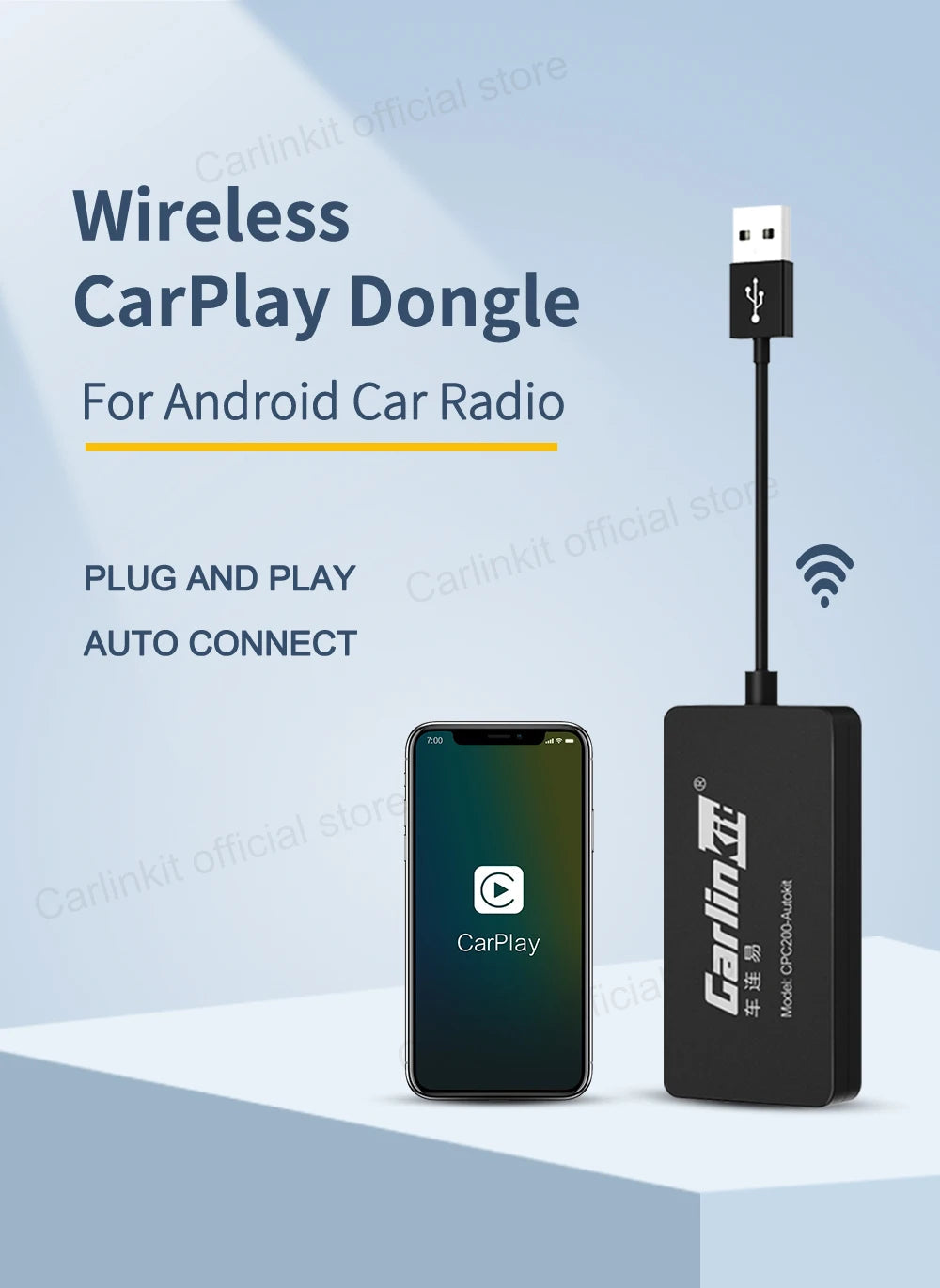 Carlinkit Wireless CarPlay Activator & Android Auto Wired USB Dongle AI Box for Android Radio Unit Bluetooth Charger Mirrorlink sayaragear