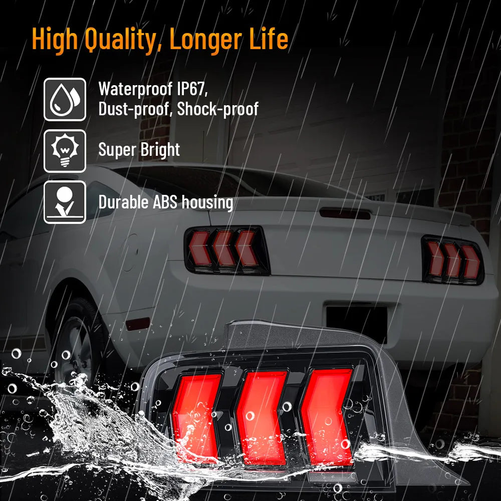 Vland Mustang 2005–2009 RGB LED Tail Lights with Sequential Turn Signal sayaragear