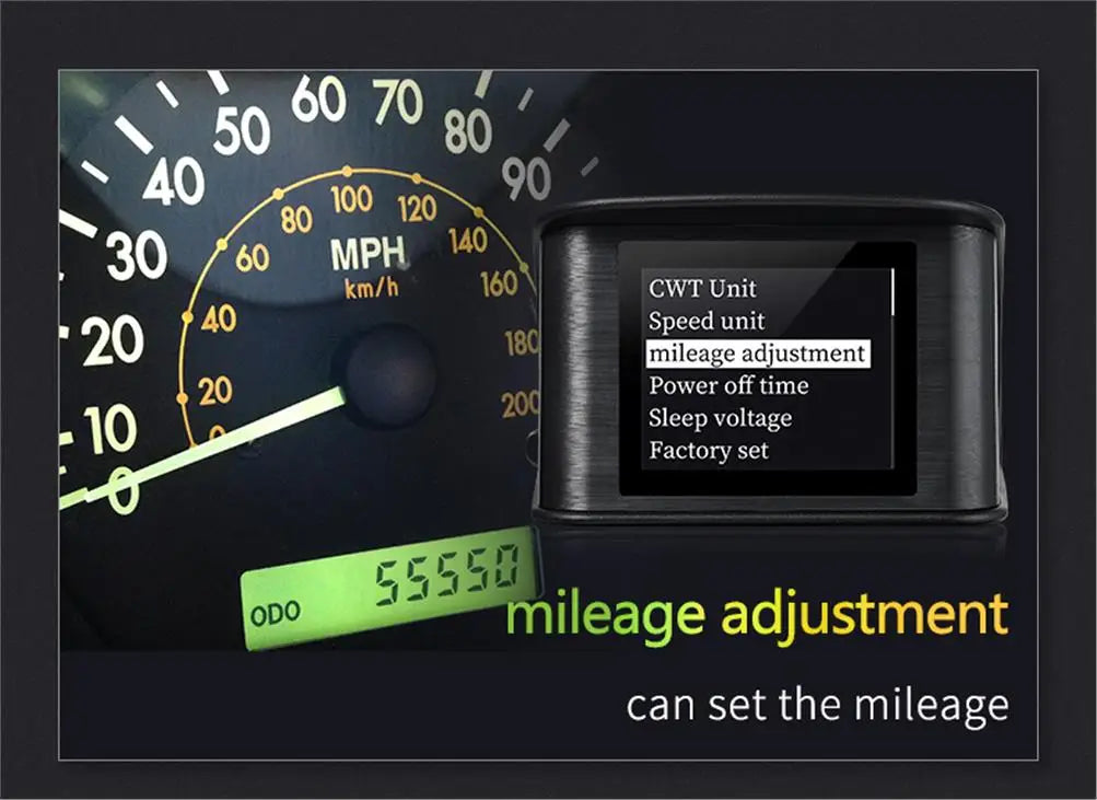 NEW Multi-function Full LCD Instrument OBD+GPS Dual System Car OBD2 GPS HUD Head Up Smart Digital Speedometer with Tester Alarm sayaragear