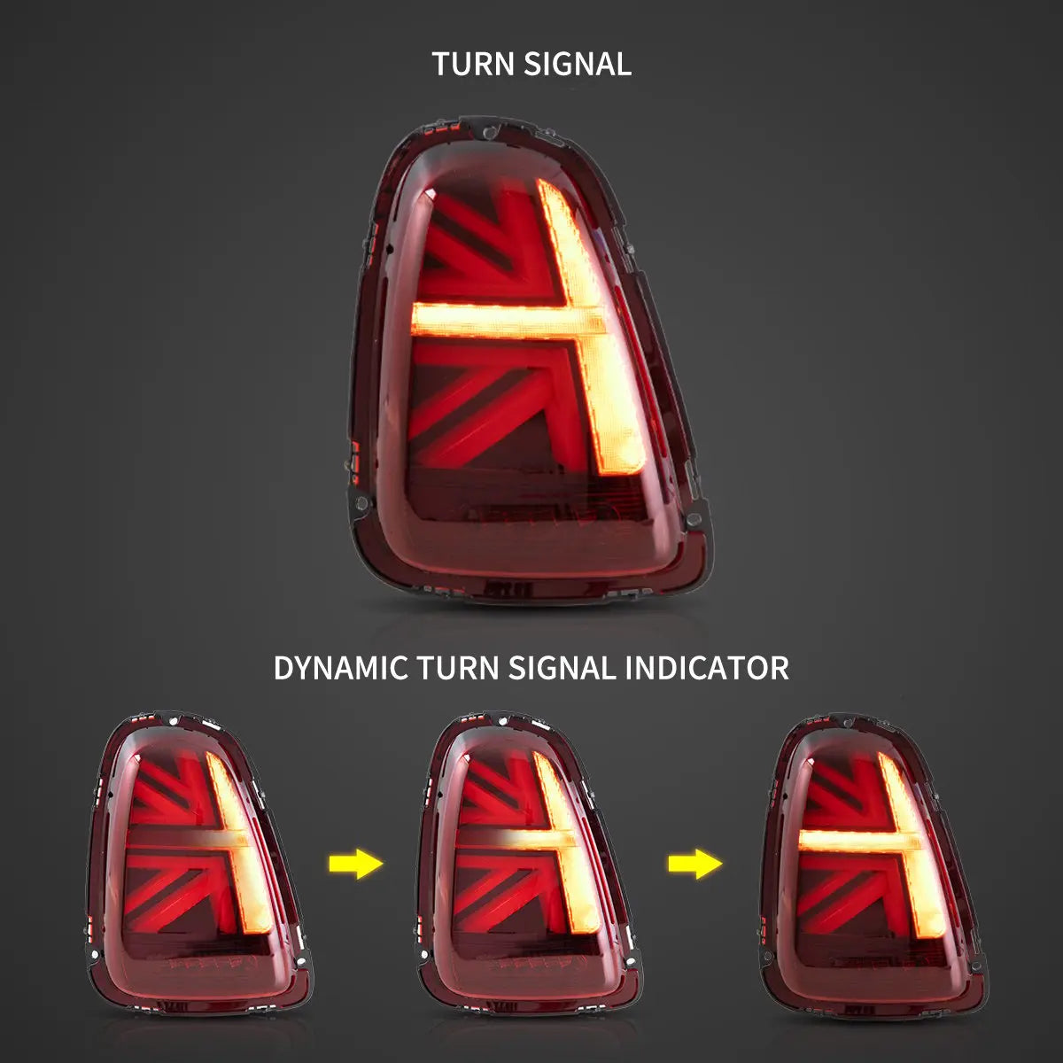 Vland 07-13 Mini Cooper 2nd Gen (R56 R57 R58 R59) II LED Tail Lights With Amber Sequential Turn Signal sayaragear