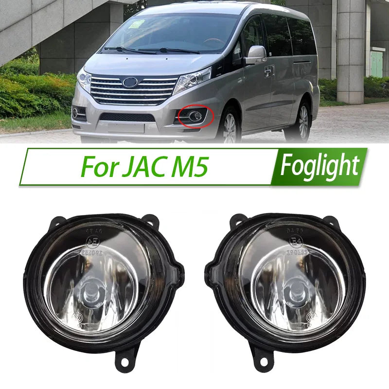 For JAC M5 Foglight Car Fog Light Assembly Halogen Front Bumper Fog Lamp Kit Replacement with Waterproof Housing sayaragear