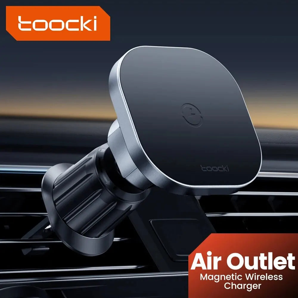 Toocki Magnetic Car Wireless Charger Car Phone Holder Air Outlet 15W Fast Charging Charger in Car For iPhone 15 14 13 12 Pro Max sayaragear