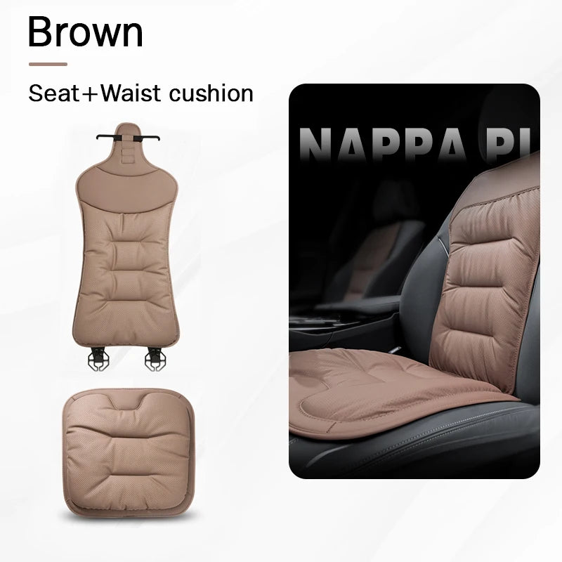 Universal Car Seat Cover Leather Cars Seat Waist Cushion Covers Four Season Auto Interior Seats  Protection Pad Car Accessorie sayaragear