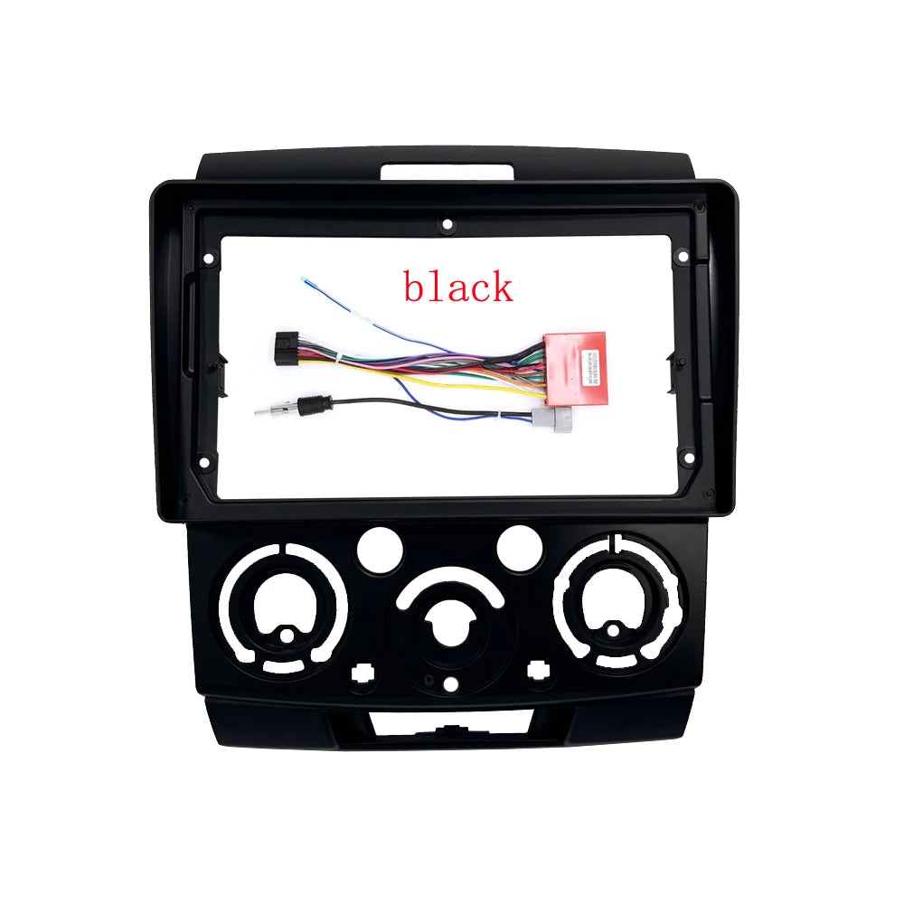 For FORD 2006-2010 Everest Ranger Mazda BT-50 9 inch Car Radio Android Plastic Fascias Panel Dashboard Frame cables sayaragear