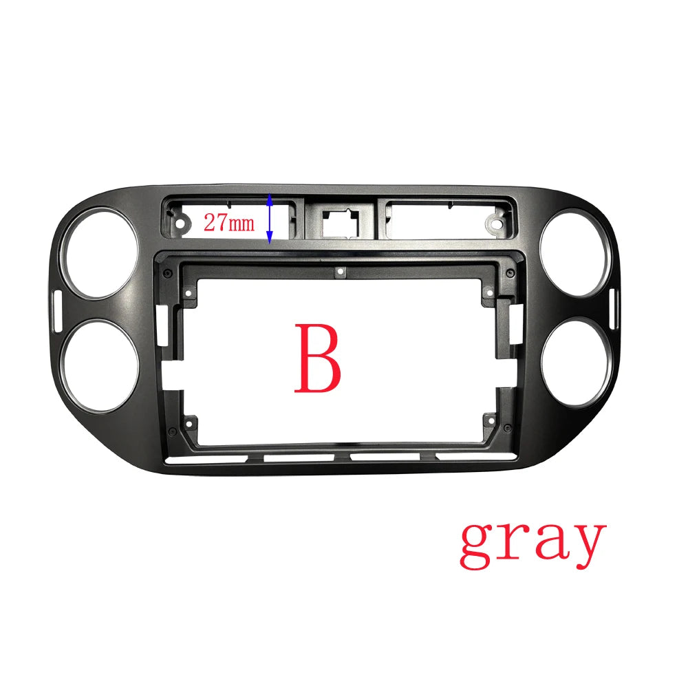 HAOCHEN Car Accessory Double Din 9 Inch Audio Plastic Fascia Gps Mp4 Radio Panel Frame for VW Tiguan 2010+ Dashboard Kit sayaragear