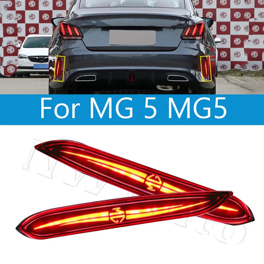 LED Rear Fog Lamp Bumper Light For MG5 Rear Bumper Reflector Lights Fog Lamp Brake Light Dynamic Turn sayaragear