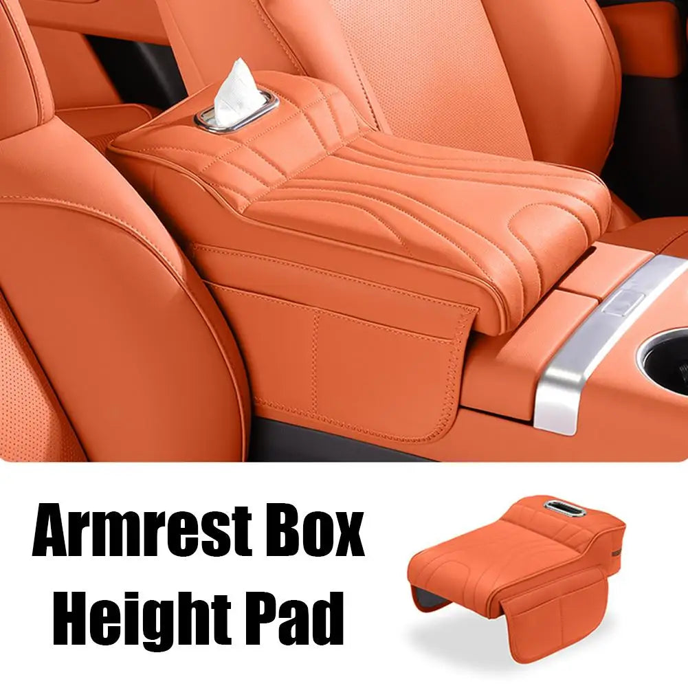 For Haval H9 2rd 2024 2025 Car Armrest Box Height Increase Pad Leather Protective Cover Storage Bag Auto Styling Accessories sayaragear