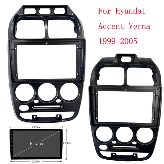 9 Inch Car Frame Fascia Adapter For Android Radio Dash Fitting Panel Kit Hyundai Accent Verna 1999-2005 sayaragear