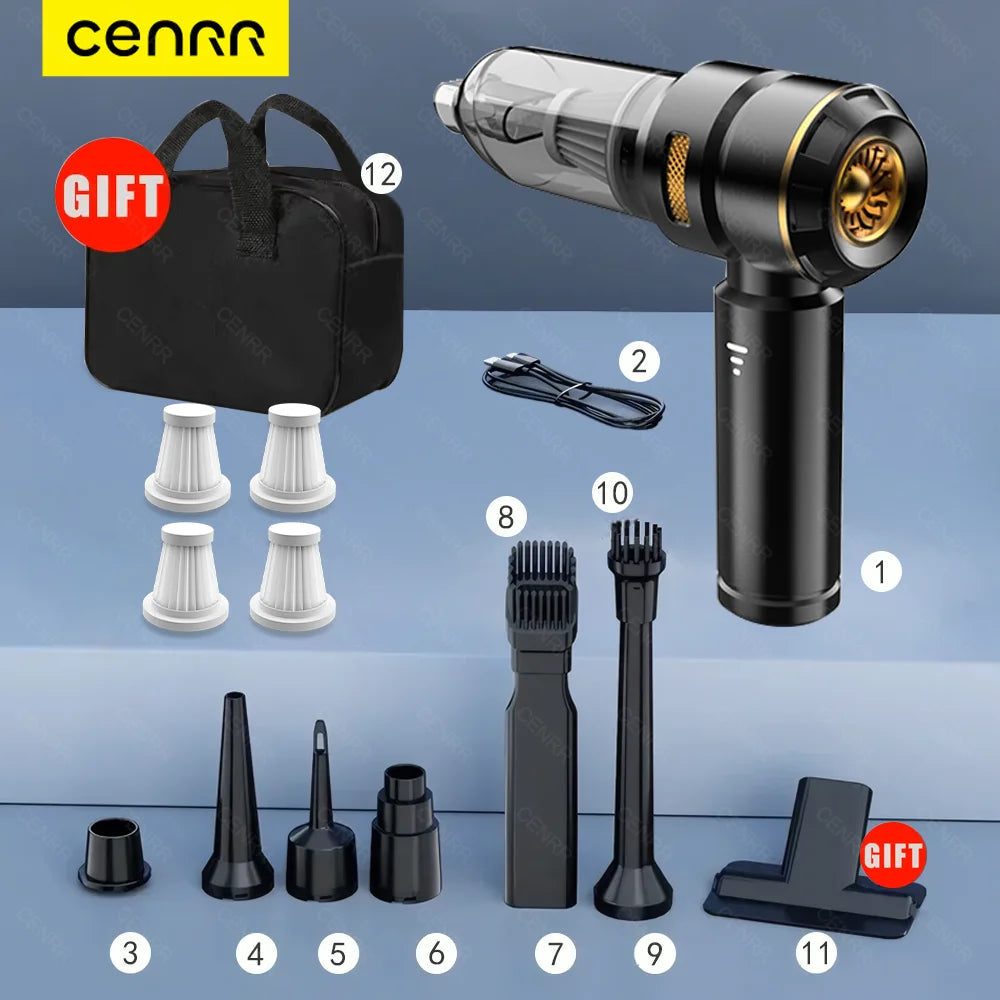 CENRR 998000PA Car Vacuum Cleaner Powerful Portable HandHeld Vacuum Cleaner For Car Wireless Cleaner Robot Car Accessories sayaragear