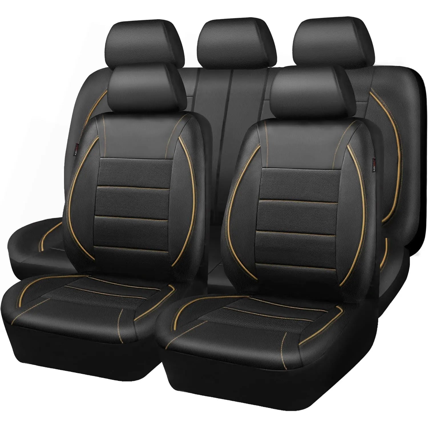 Universal Leather Car Seat Covers Red Simple Waterproof 5 Seat Car Seat Cover sayaragear