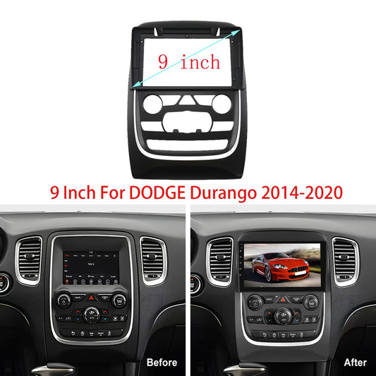 9 Inch For DODGE Durango 2014-2020 Car Radio Stereo GPS MP5 Android Player Head Unit 2 Din Fascia Panel Dashboard Frame Cover sayaragear