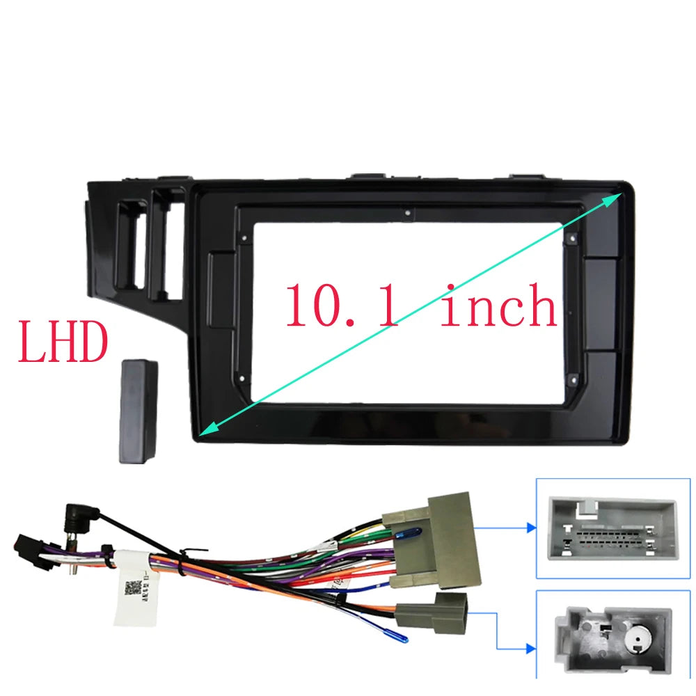 HAOCHEN 2DIN 10.1 Inch Car Frame Fascia Adapter For Honda Fit Jazz 2014-2019 Android Radio Dash Fitting Panel Kit sayaragear